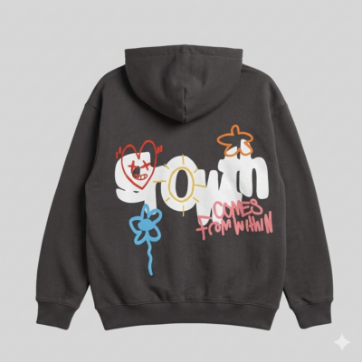 Толстовка (худи) Pacsun унисекс черная с принтом